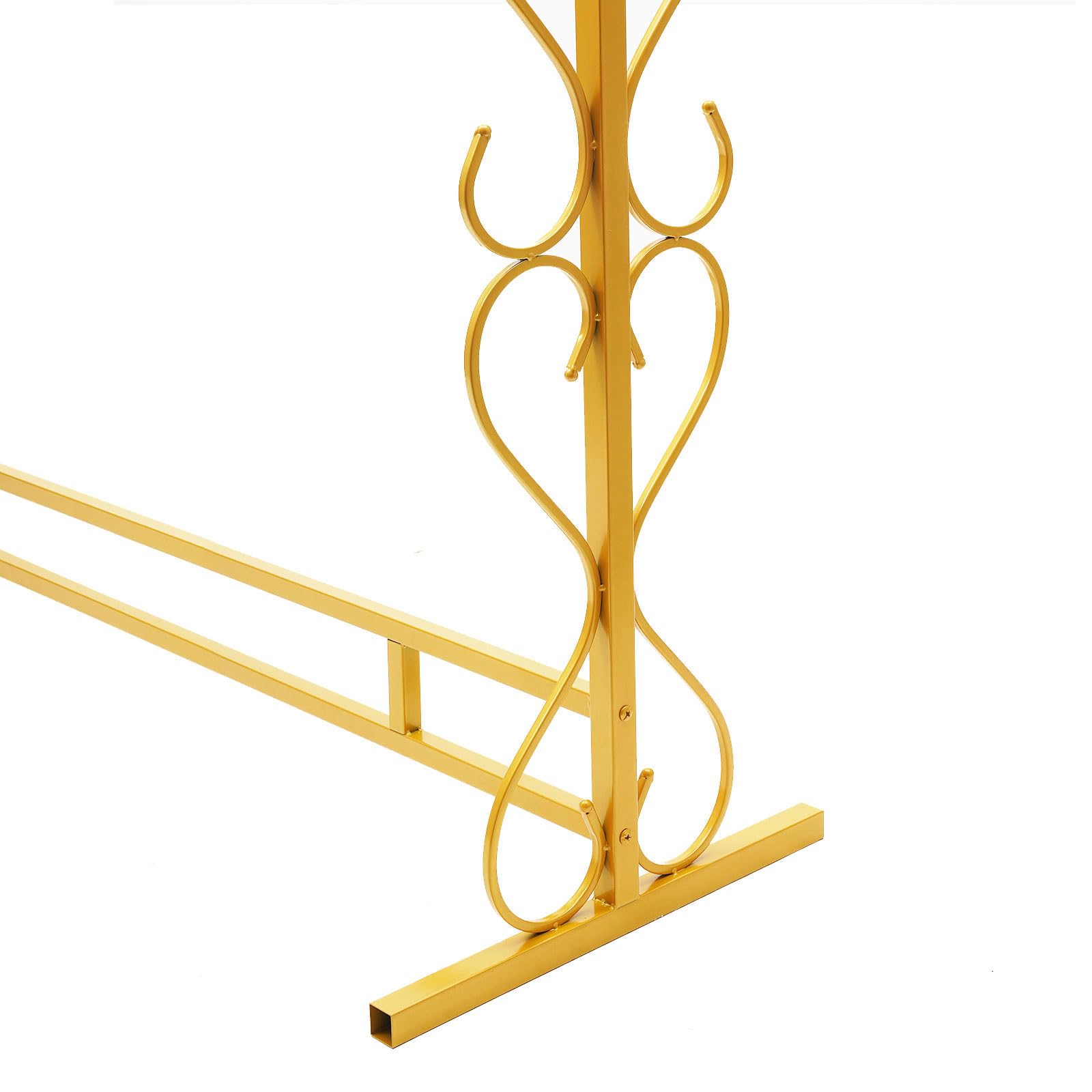 Metal Garment Rack - 5.9FT Heavy Duty Standing Clothes Rack with Single Rod, Carbon Steel Wardrobe Organizer for Hanging Clothes, Belts, Shoes & Bags | Easy Assembly | Perfect for Home, Wedding Ceremony & Retail Store Displays