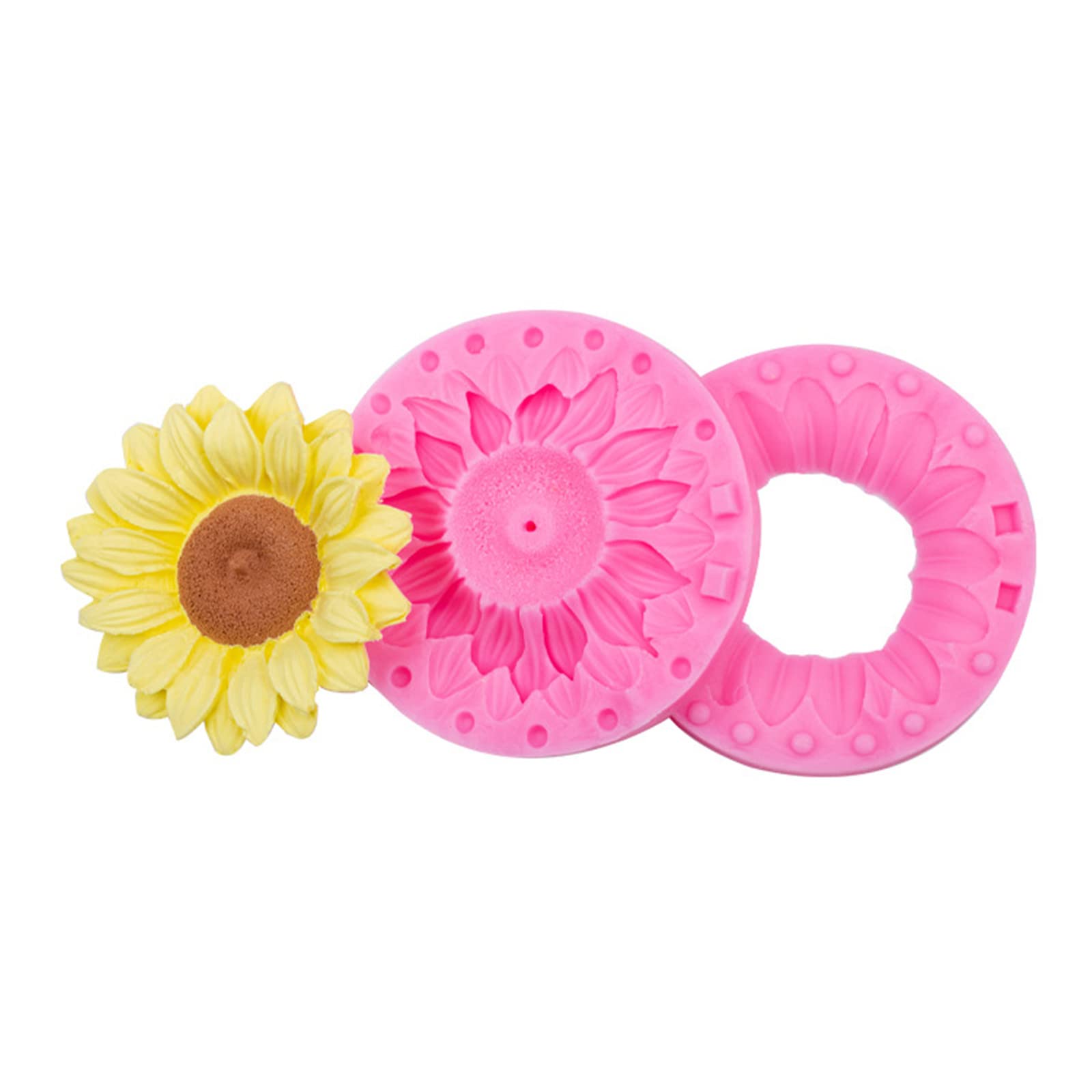 3D Sunflower Silicone Mold for Baking - Fondant, Chocolate, Candy, Cake Decorating, Soap & Candle Making, Polymer Clay Crafts - Perfect for DIY Desserts, Wedding Cakes, and Home Decor