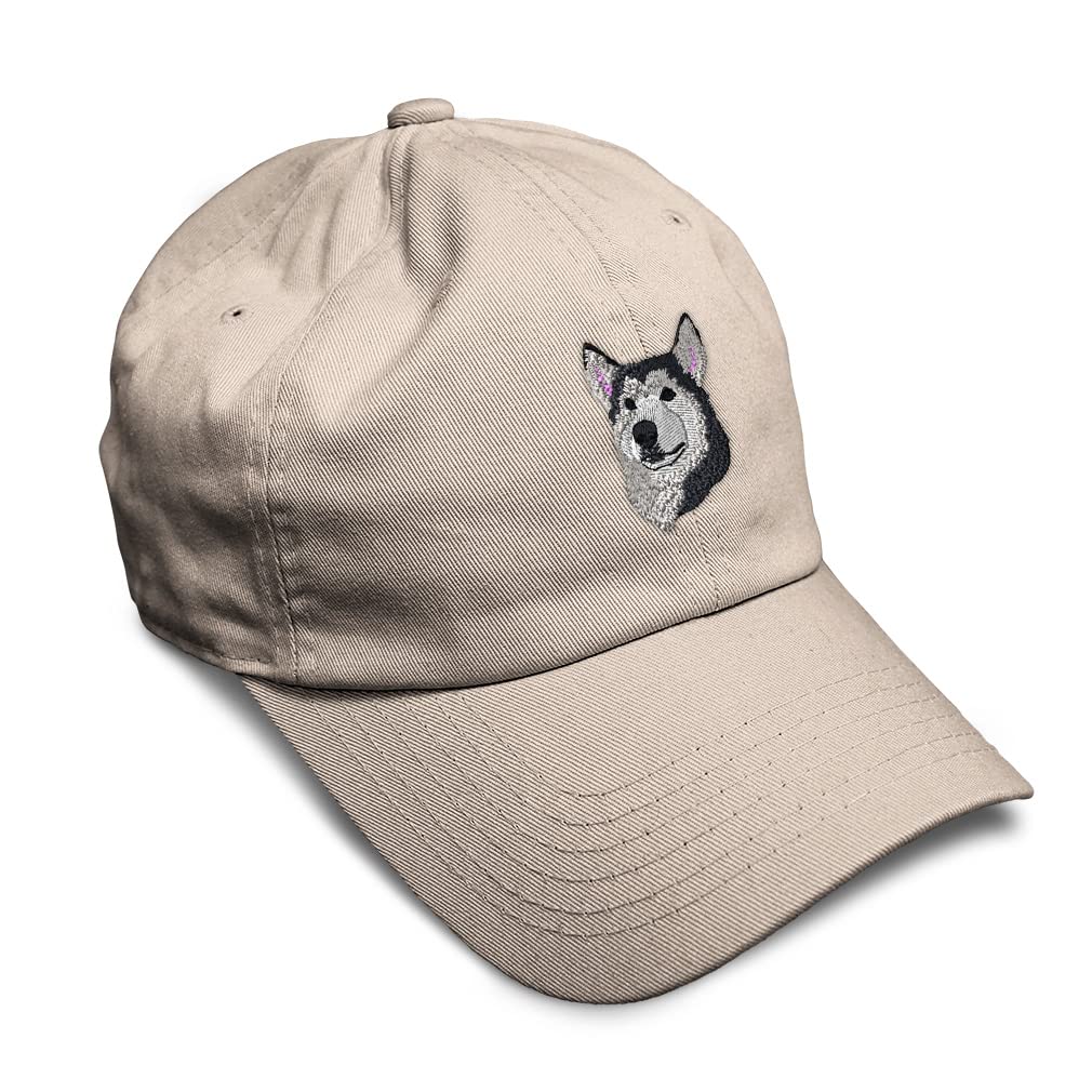 Soft Cotton Baseball Cap with Siberian Husky Embroidery - Stylish Dad Hat for Men & Women | Perfect for Dog Lovers, Outdoor Activities & Casual Wear