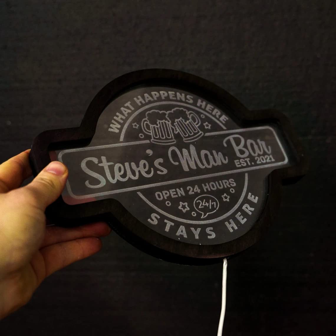 Custom Neon Bar Signs - Personalized LED Light Up Signs for Home & Business - Perfect for Bars, Pubs, Restaurants & Man Caves - Durable & Energy Efficient Decor