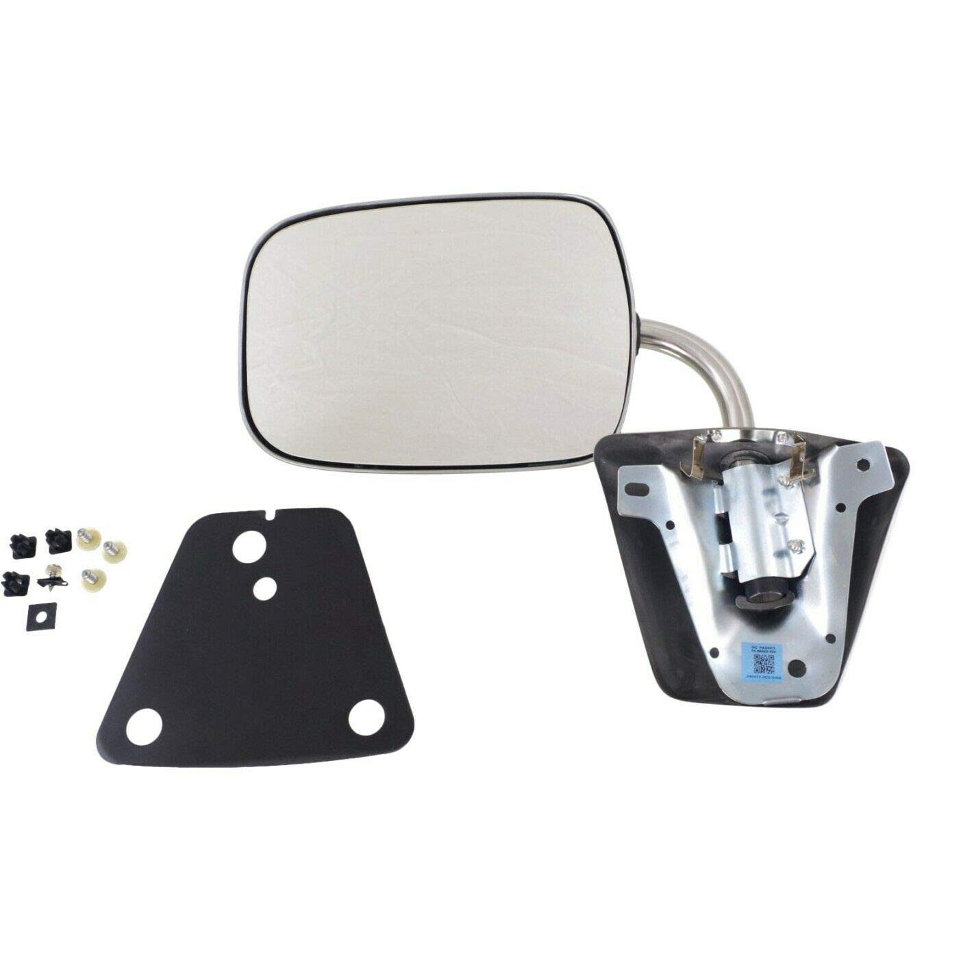 Stainless Steel Manual Side View Mirrors LH & RH Pair Set for Trucks - Durable Replacement Mirrors for Enhanced Visibility and Safety While Driving