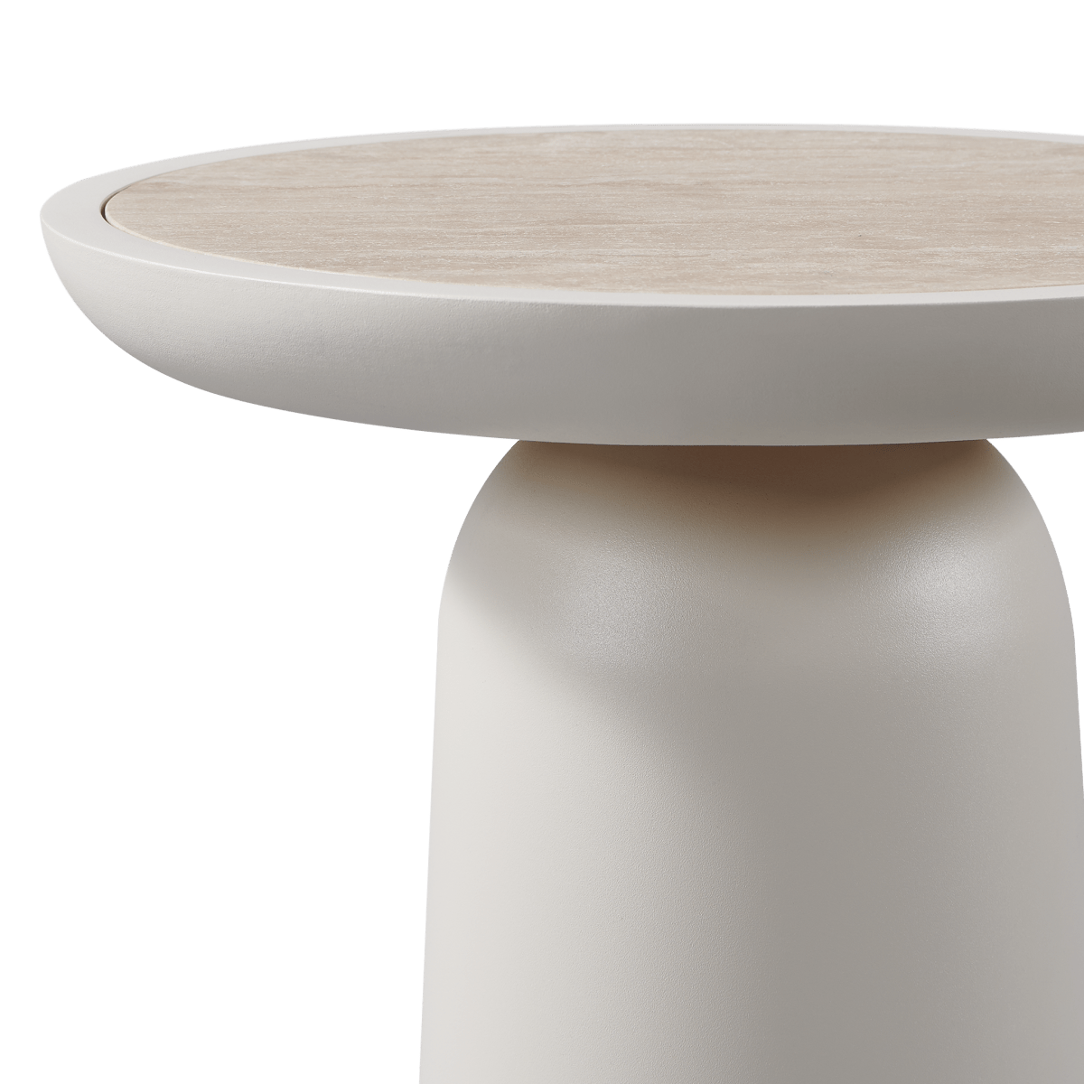 Nova Aluminum Round Side Table - Lightweight & Durable Outdoor Patio Furniture for Garden, Poolside, or Balcony Use