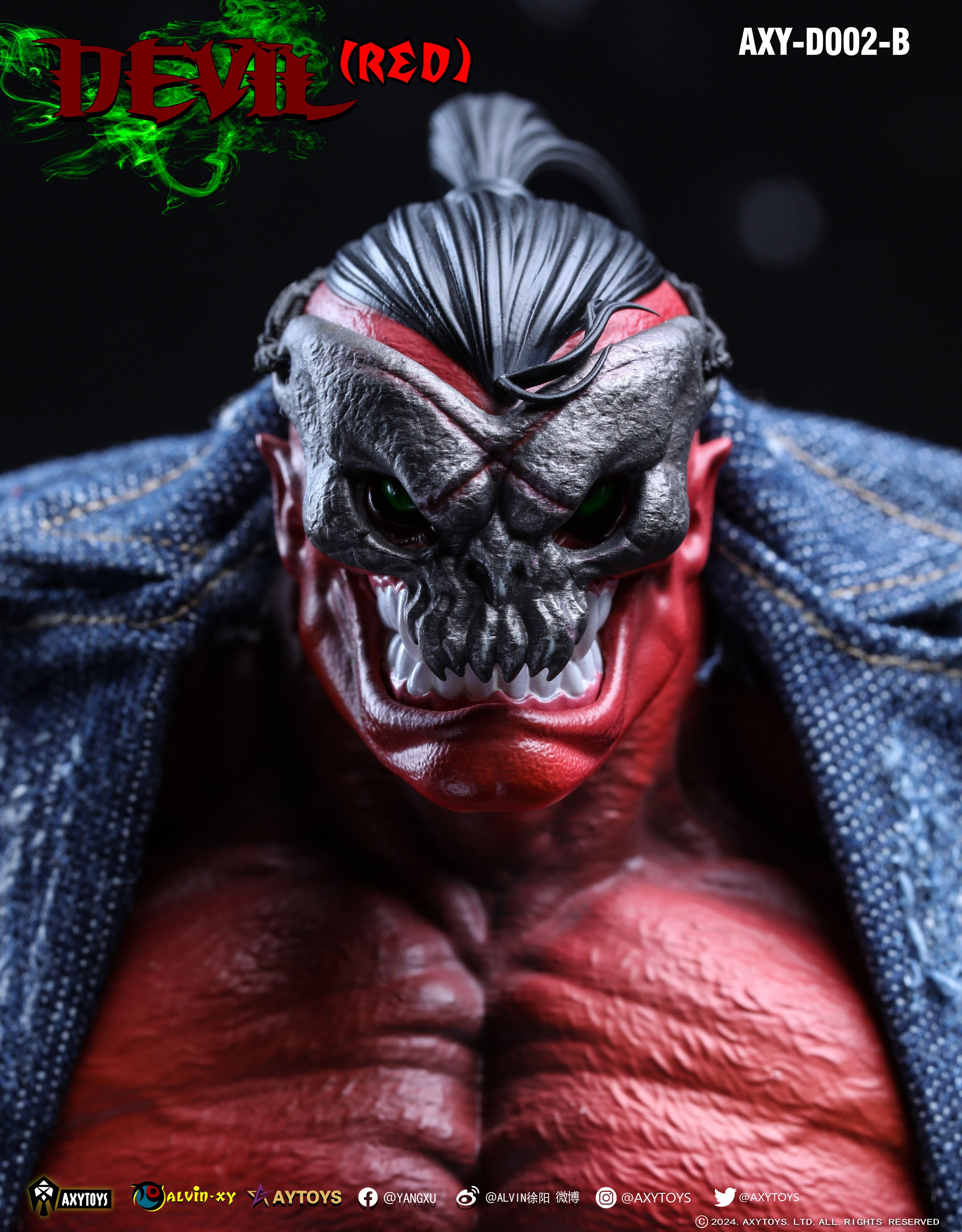 Pre Order AxyToys 1/12 Scale 20CM Devil Action Figure - Red & Grey Versions for Collectors and Display | Perfect for Anime Fans, Cosplay Props, and Model Photography
