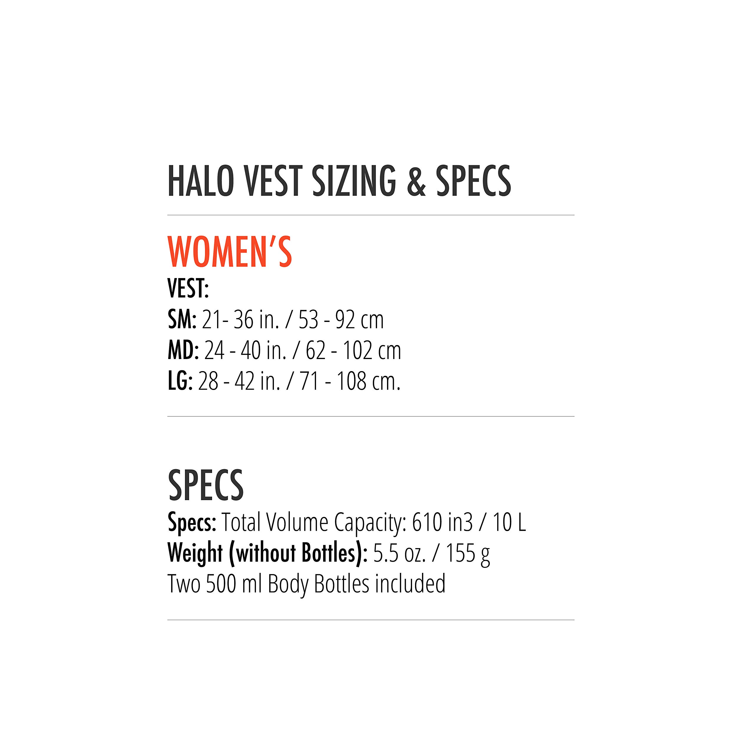 Ultimate Direction Women's Halo Ultra Running Vest Hydration Pack - Large Size, Black - Perfect for Trail Running, Hiking & Outdoor Adventures