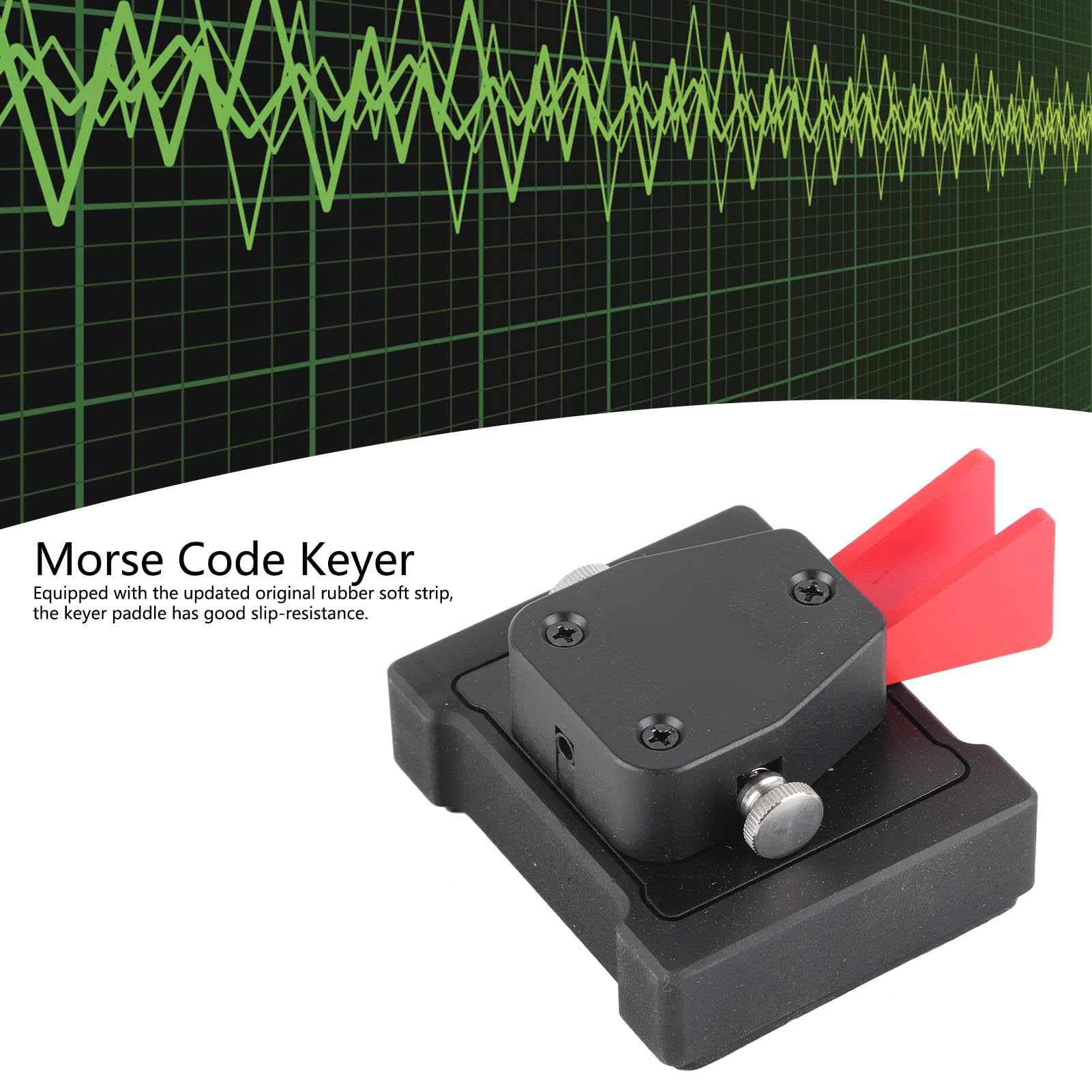 UNI730C Morse Code Keyer - Dual-Channel Shortwave Radio CW Paddle for Ham Radio & Telegraph Transmission - Perfect for Amateur Radio Operators & Morse Code Enthusiasts