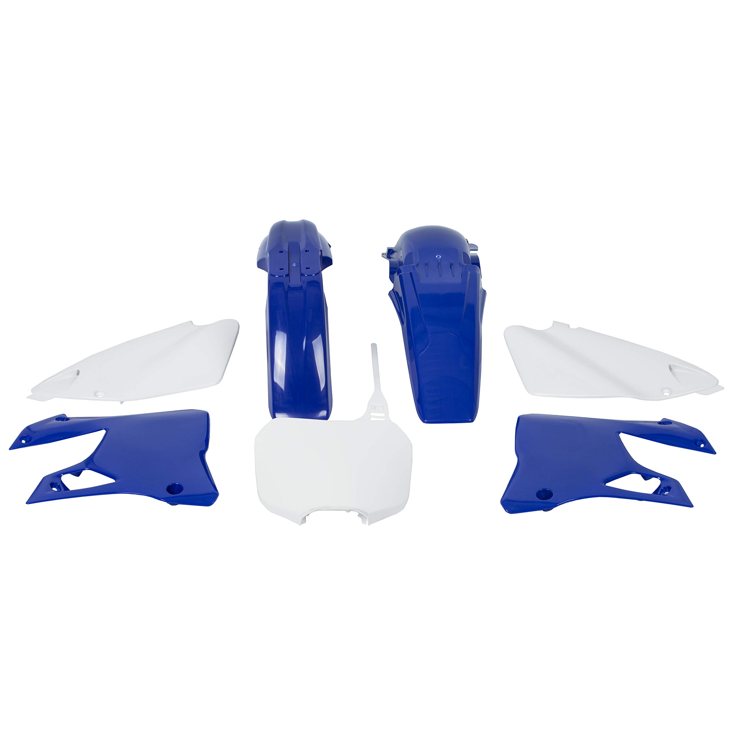ECOTRIC Replica Restyle Plastic Kit for 1996-2001 Yamaha YZ125 YZ250 - Durable ABS Plastic in Blue & White | Perfect for Dirt Bike Restoration & Off-Road Racing
