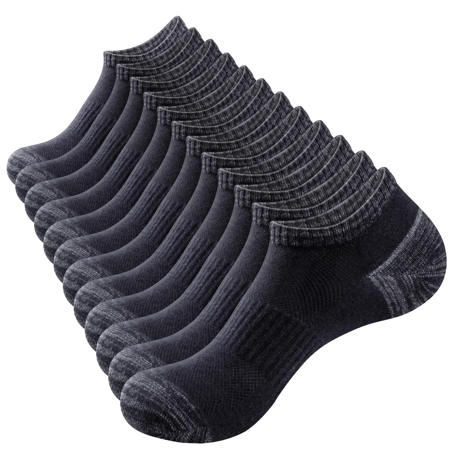 Breathable Anti-Odor Bamboo Ankle Socks for Men - Thin Everyday Casual Work & Athletic Low Cut Socks - Perfect for Running, Gym, Office & Daily Wear