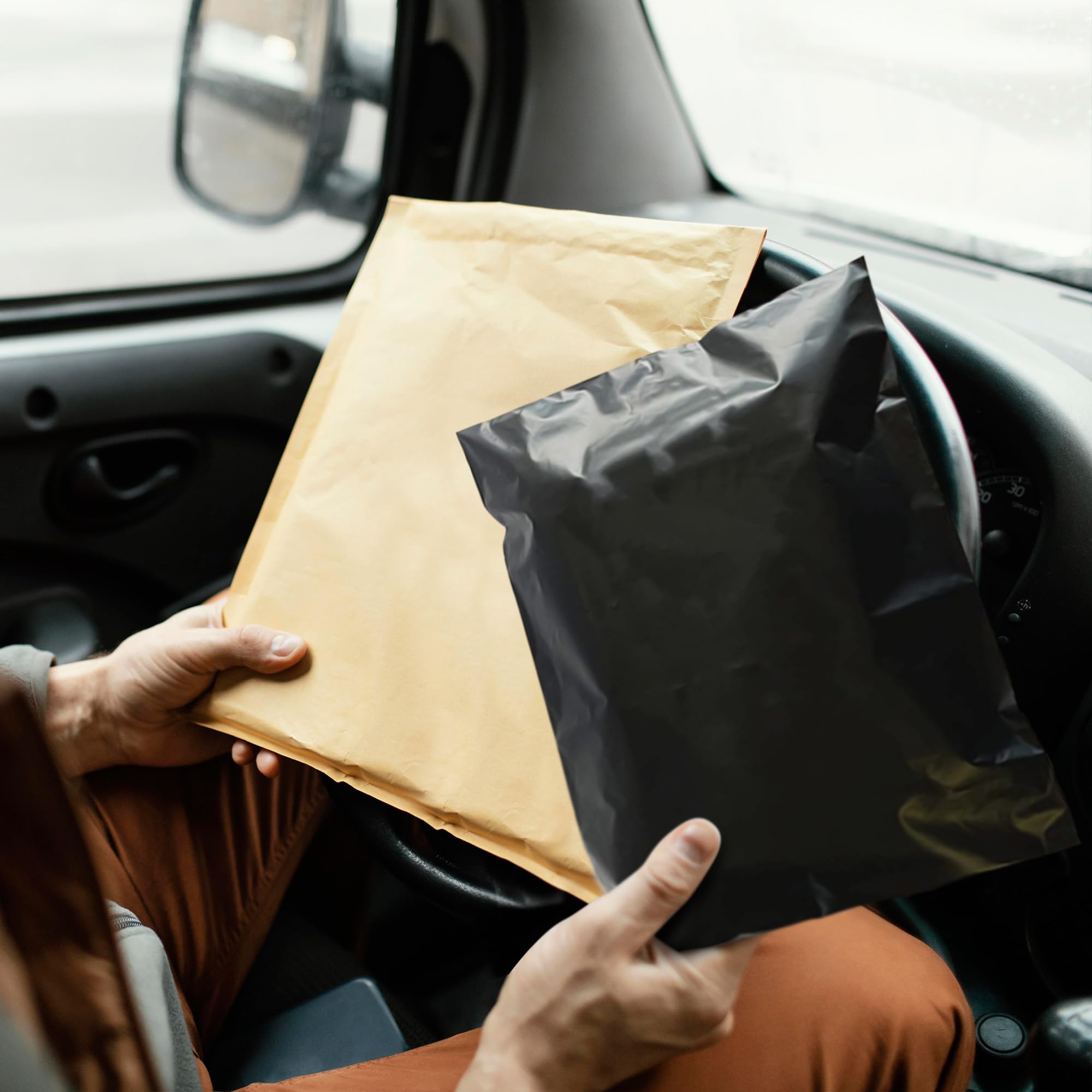 500 Pack Black Poly Mailers 14.5 x 19 Inches - Self-Seal Waterproof Shipping Bags for Clothing & Apparel | Durable Stretchy Poly Envelopes for Ecommerce, Online Stores & USPS Shipping