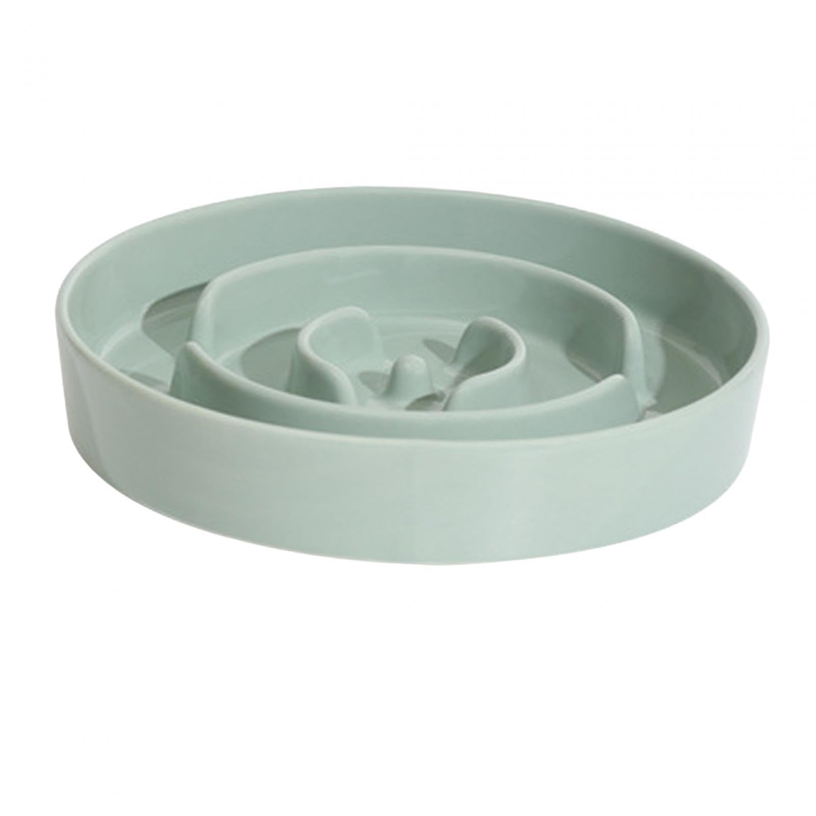 Enakshi Slow Feeder Dog Bowl - Puzzle Food Plate for Dogs & Cats, Anti-Gulping Pet Feeder Dish, Light Green 21cm - Perfect for Fast Eaters, Mealtime Enrichment & Portion Control