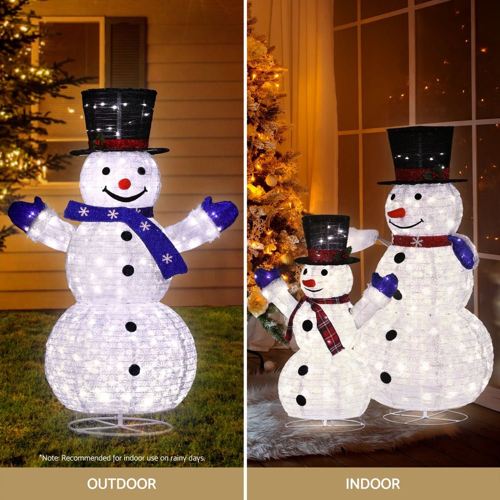 330 LED Christmas Fairy Lights with 3 Snowman Decorations - Indoor/Outdoor Holiday String Lights for Home, Tree, and Party Decor