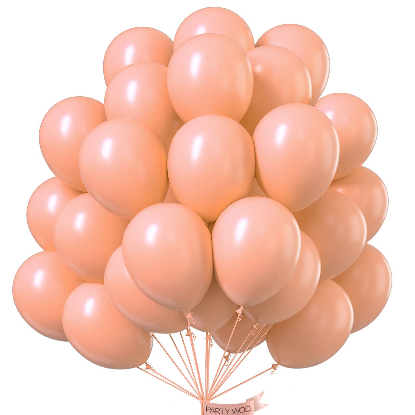 50-Pack 12 Inch Peach Pink Balloons for Party Decor - Balloon Garland, Balloon Arch, Birthday, Baby Shower Decorations | Premium Latex Balloons for Wedding, Bridal Shower, Anniversary & Graduation Parties