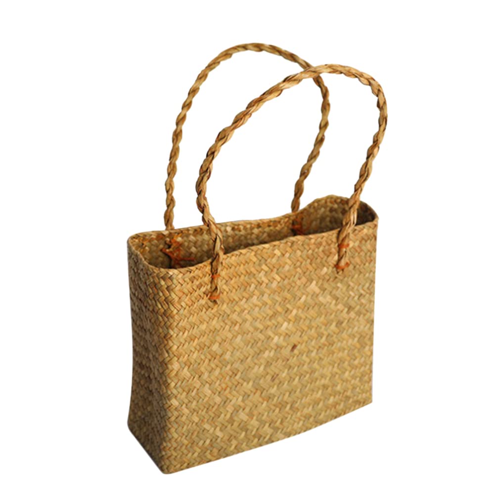TrendyCoCo Woven Straw Tote Bag for Women - Handmade Beach Shoulder Bag - Perfect for Summer Outings, Picnics, and Shopping