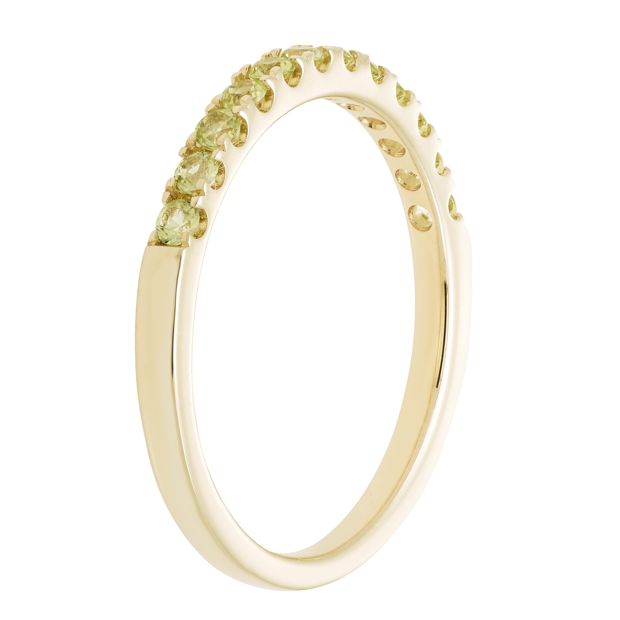 10K Gold Stackable Wedding Band Ring with Birthstone - Customizable Size & Color (Yellow/White Gold) | Anniversary, Engagement, Gift for Her | Boston Bay Diamonds