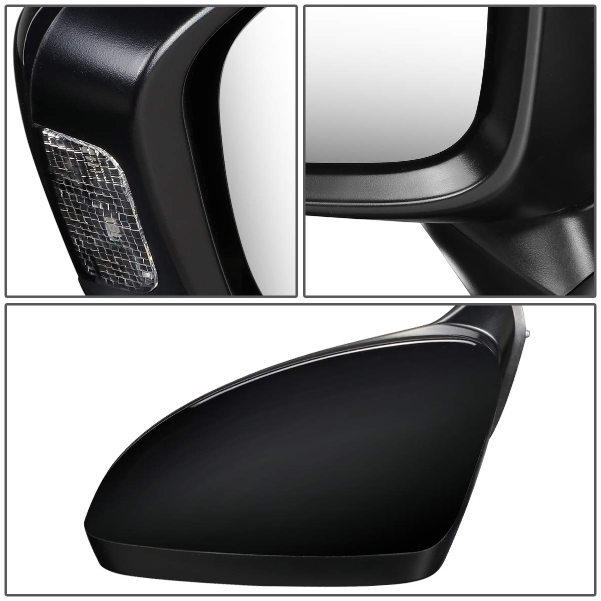 Auto Dynasty MA1320177 MA1321177 Power Adjustable Heated Side Mirrors with Turn Signal - Manual Folding Replacement for Mazda 6 2014-2017 (Driver & Passenger Side, Paint to Match) - Perfect for Winter Driving & Enhanced Safety
