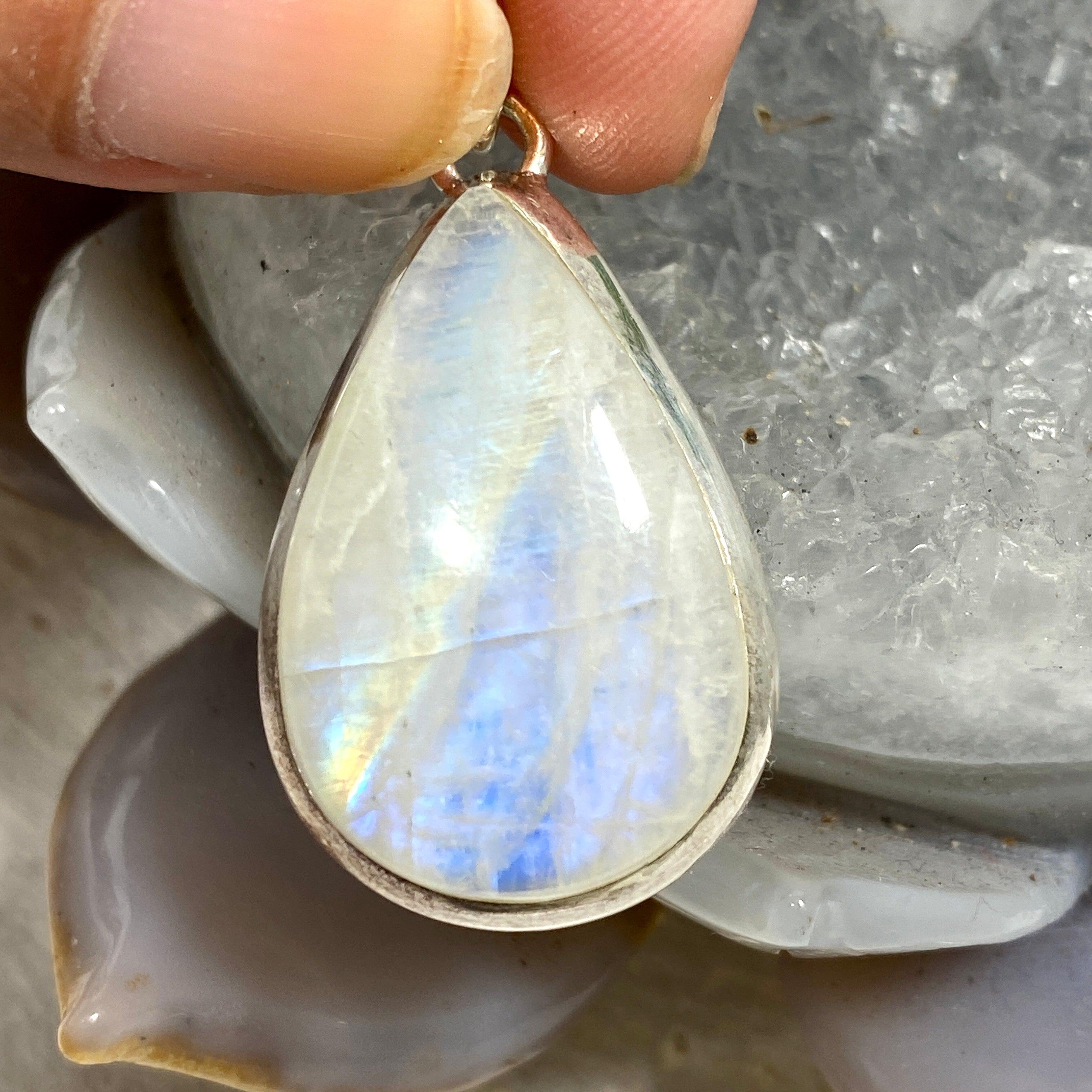 Moonstone Teardrop Pendant Necklace KPGJ2896 - Elegant Gemstone Jewelry for Women, Perfect for Weddings, Parties & Everyday Wear