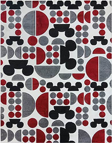 Abstract Spheres Red White Gray