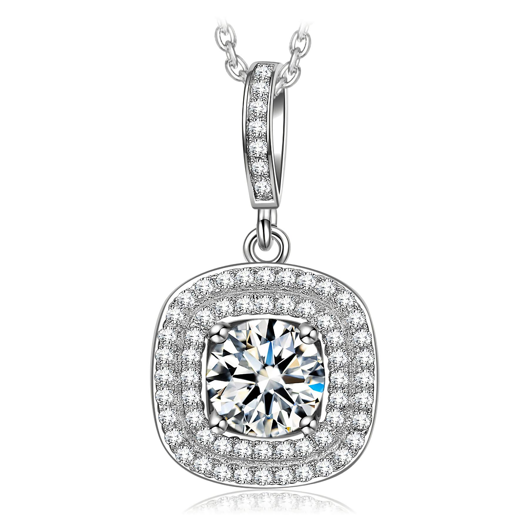 Alex Perry Sterling Silver Drop Pendant Necklace with Cubic Zirconia - Elegant Christmas & Birthday Jewelry Gift for Women & Girls - Perfect for Holiday Parties, Anniversaries & Special Occasions