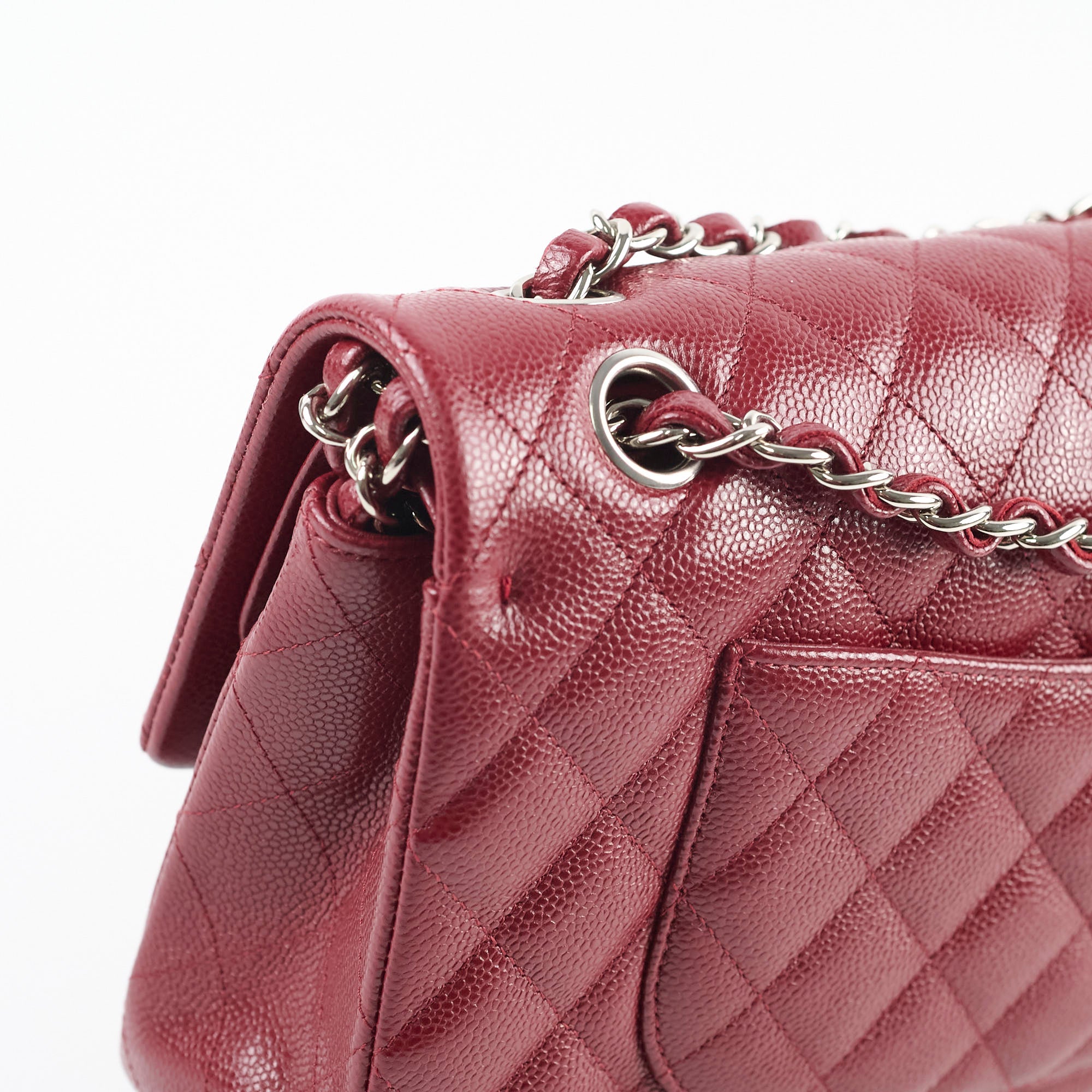 Chanel Medium M/L Caviar Classic Flap Bag in Red - Luxury Designer Handbag for Women, Perfect for Parties, Date Nights & Special Occasions