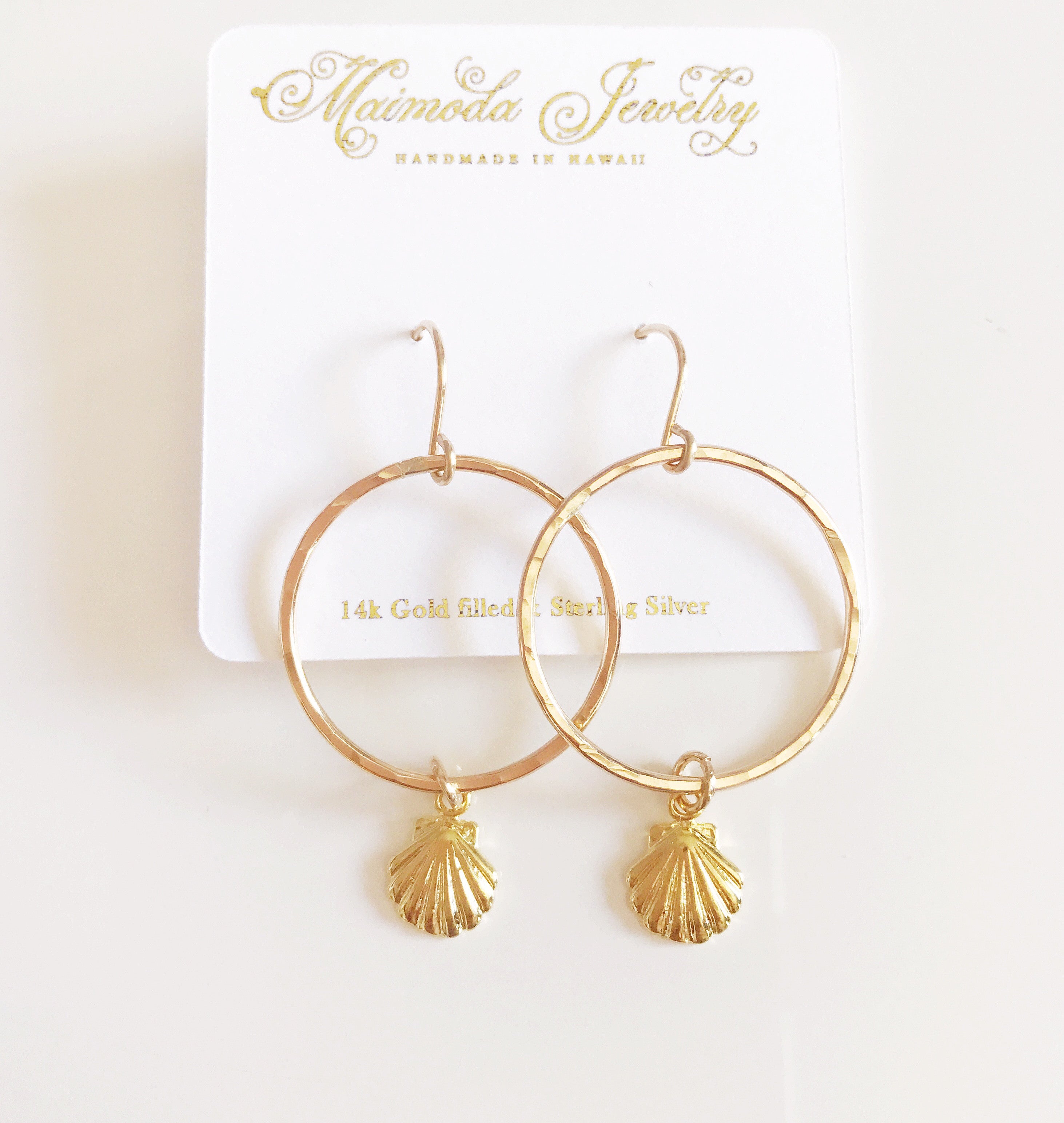 RHEA Sea Shell Earrings (E417) - Elegant Beach Jewelry for Women, Perfect for Summer Outfits & Vacation Accessories
