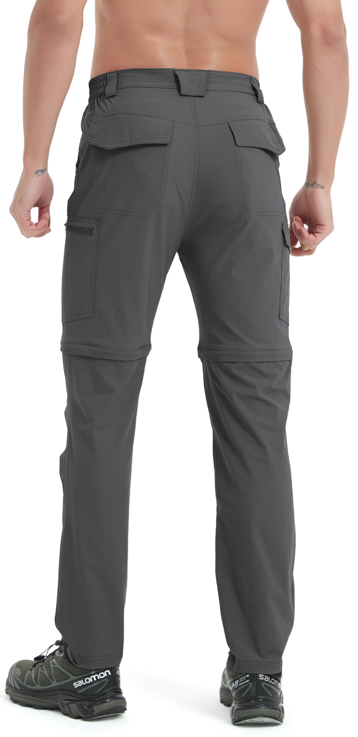 **Men's Convertible Hiking Pants - Waterproof, Quick Dry, Lightweight Outdoor Pants for Hiking, Fishing, Safari & Travel - Zip-Off Cargo Work Pants for Adventure & Everyday Use**