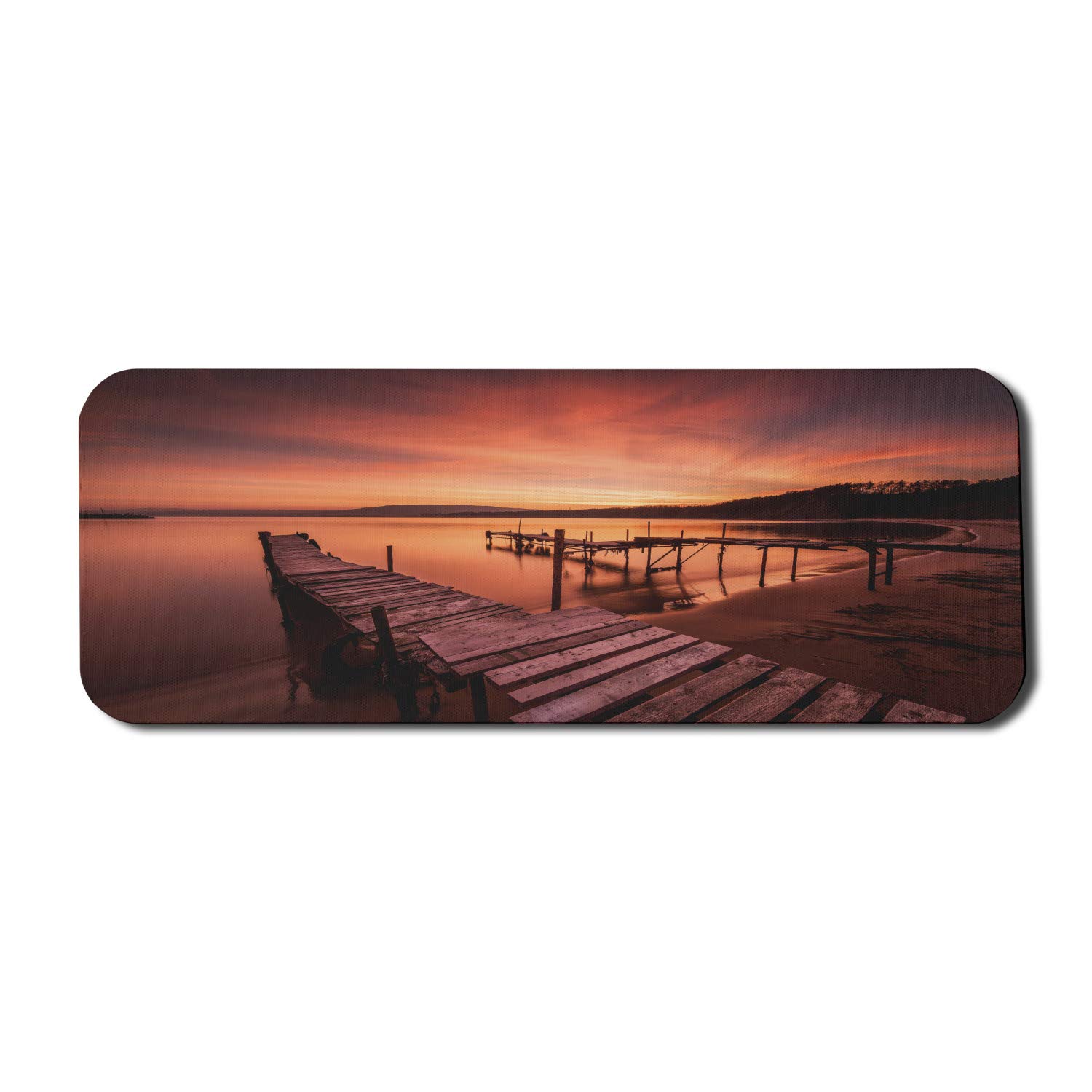 Ambesonne Orange Gaming Mouse Pad - Non-Slip Rubber Base, 31