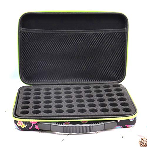 SOWUNO 60 Grids Essential Oil Carrying Case - Butterfly Design Essential Oil Organizer for 0.34oz Bottles - Perfect for Aromatherapy, Travel & Home Storage