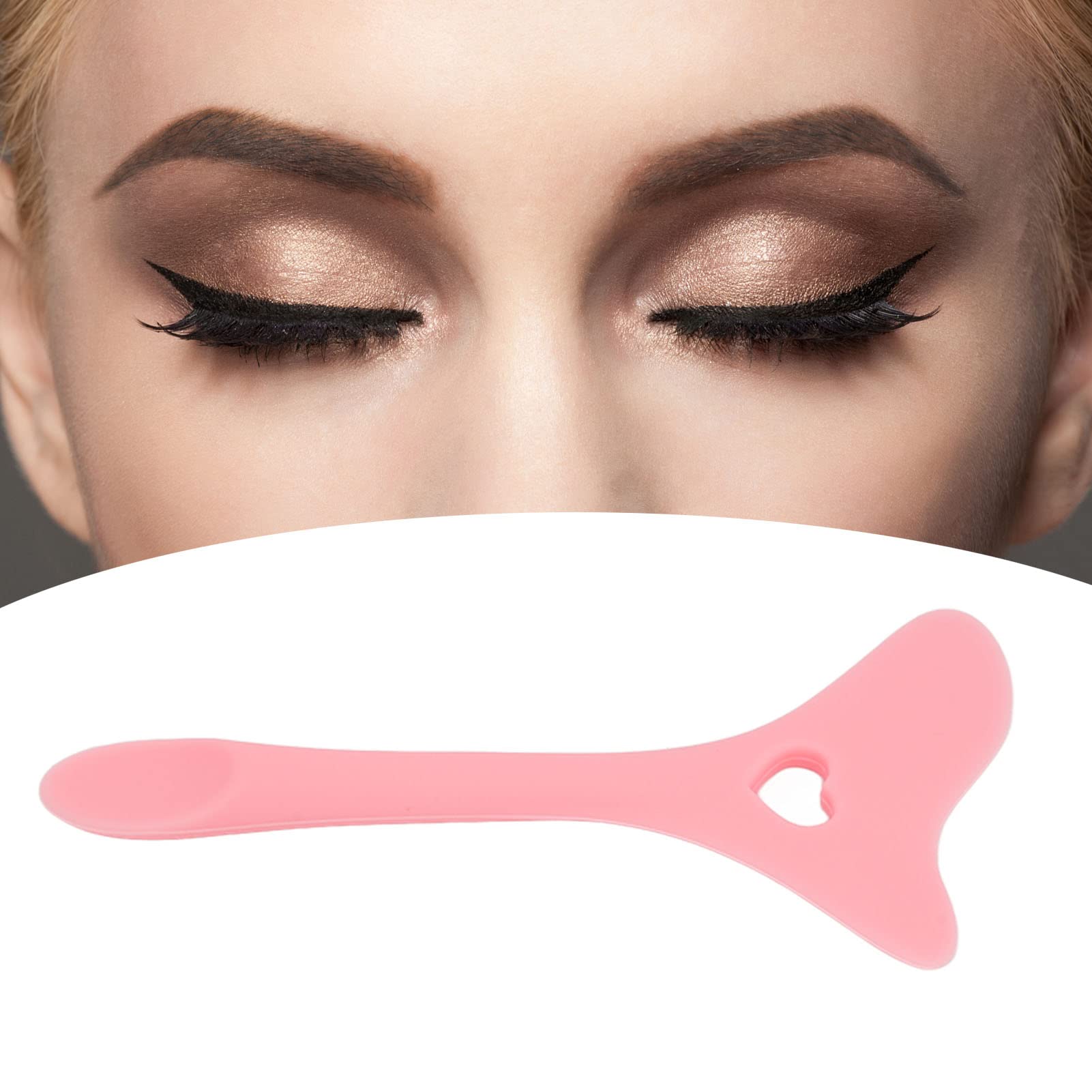 Multi-Angle Soft Silicone Eyeliner Stencil Tool for Beginners - Pink | Perfect for Travel & Everyday Makeup | Easy Winged Eyeliner Application Aid