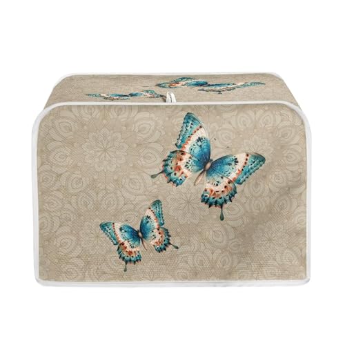 Boho Mandala Flower Butterfly - Beige