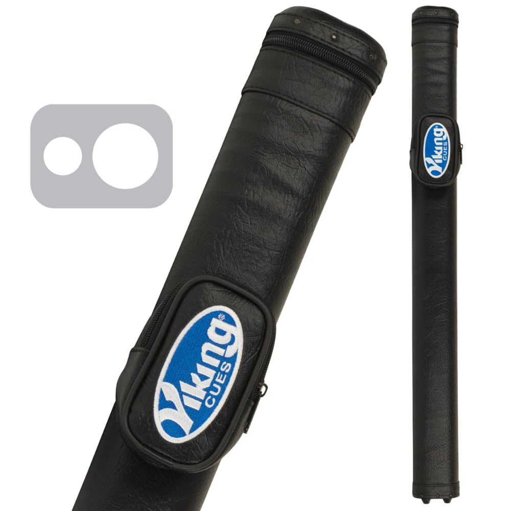 Viking Pool Cue Case with Shoulder Strap - Durable Vinyl Shell & Soft Felt Interior - Billiard Cue Storage Bag for Pool Sticks - Perfect for Travel, Tournaments & Home Use - Essential Pool Table Accessories & Billiards Equipment