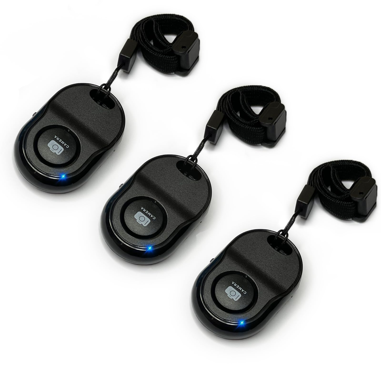Wireless Bluetooth Camera Remote Shutter for iPhone Android iPad - 3 Pack Adjustable Wrist Strap Selfie Clicker - Perfect for Group Photos, Vlogging & Hands-Free Shooting