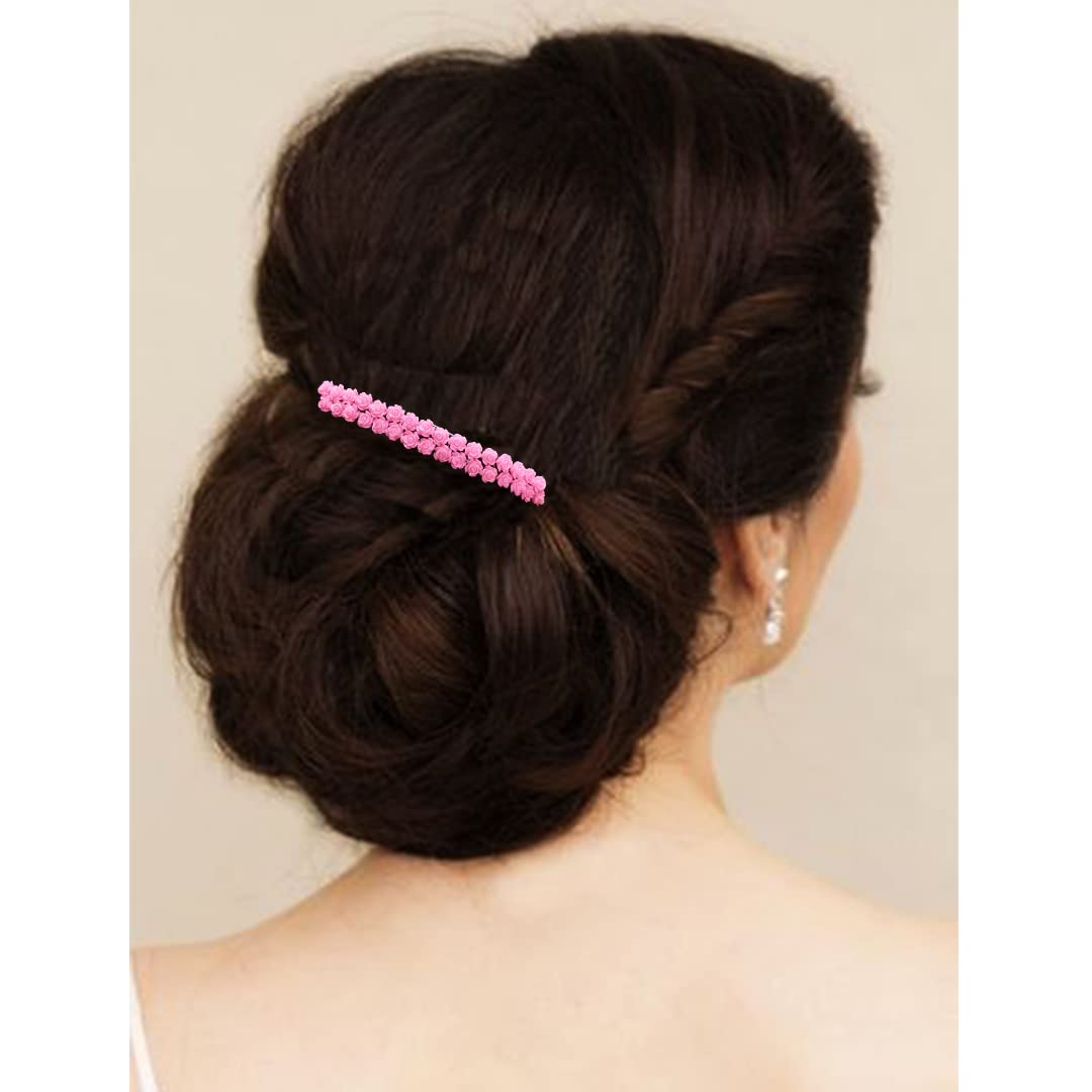 Stylish Artificial Hair Pins with Flare Stones & Pearls for Women & Girls - Perfect for Weddings, Parties & Everyday Elegance (2530)