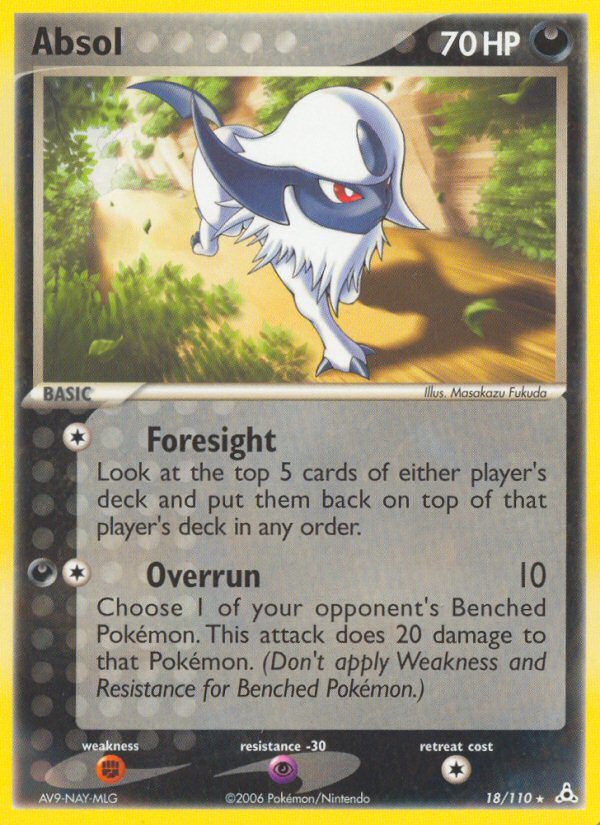 Absol (18/110) EX Holon Phantoms Pokemon Trading Card - Rare Collectible for Battles & Tournaments