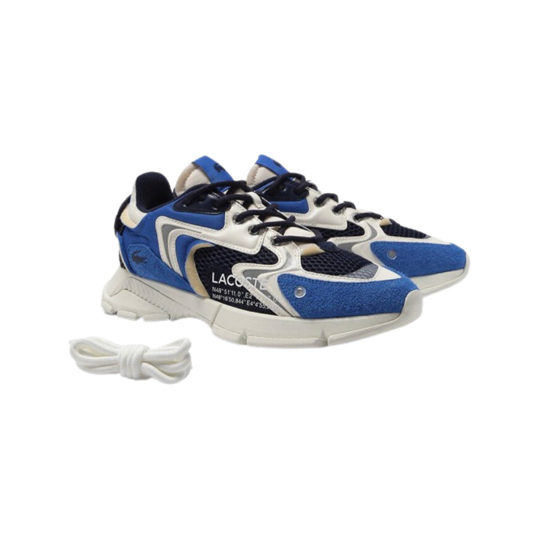 Lacoste Men's L003 NEO 223 Sneakers - White, Royal Blue & Black Athletic Shoes for Running, Gym & Casual Wear