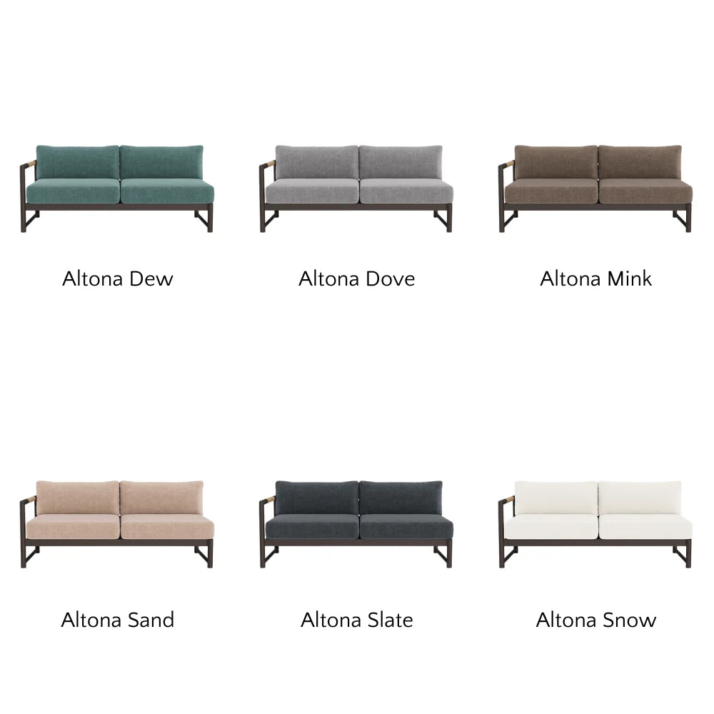 Breeze XL Outdoor 2-Seat Patio Sofa with Left Armrest - Perfect for Backyard, Garden, and Poolside Relaxation