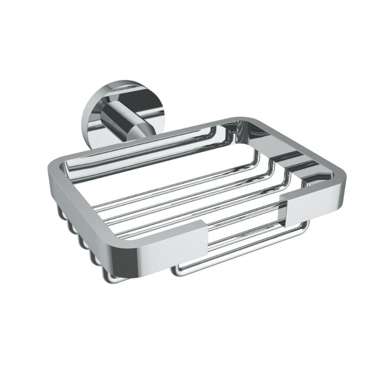 ICO Bath V6359 Volkano Summit Chrome Wall Mounted Soap Dish - Modern Bathroom Accessory for Showers & Vanities