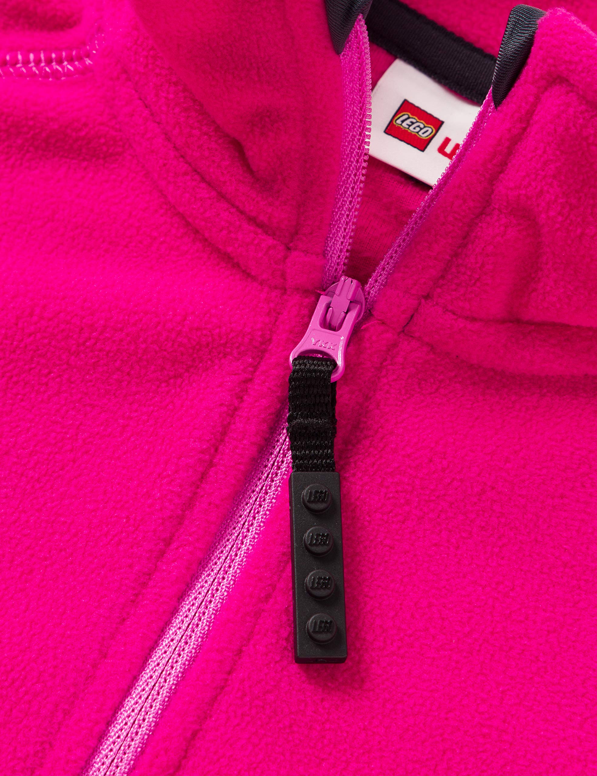LEGO Wear Kids' Fleece Jacket - Soft & Warm Dark Pink Rose Outerwear for 9 Year Old Girls | Perfect for School, Playdates & Outdoor Adventures