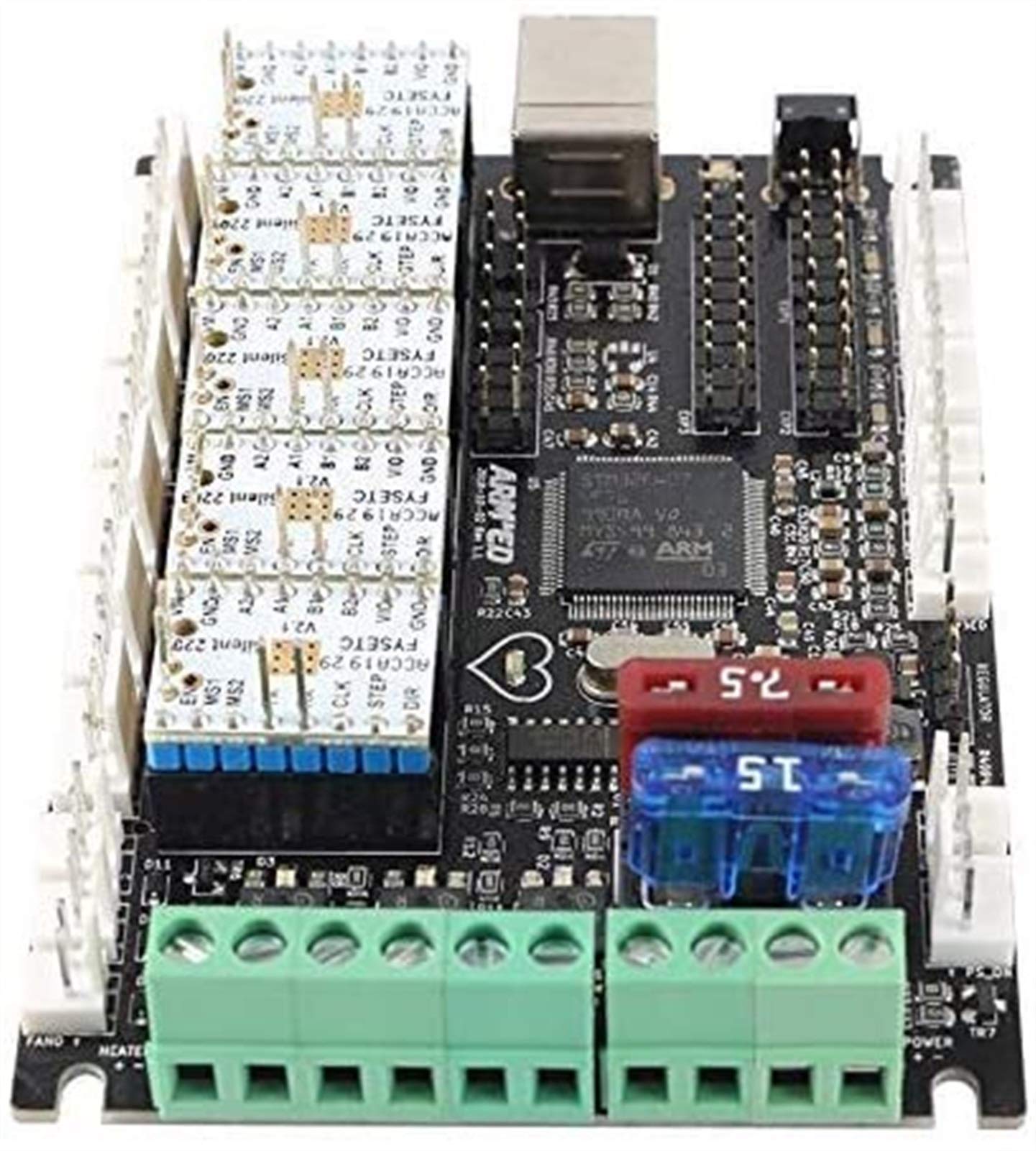 STM32 3D Printer Motherboard with TMC2209 Stepper Drivers - Marlin 2.0 Firmware for Prusa i3 MK3/S MK3S+ Upgrade | High-Precision Printing for DIY 3D Printers & Maker Projects