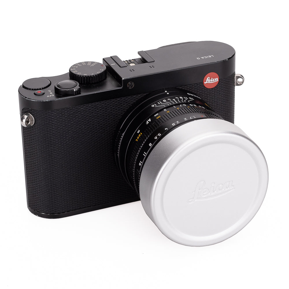 Leica Q E49 Lens Cap - Premium Aluminum Lens Cover for Leica Q Camera - Silver - Perfect for Travel & Outdoor Photography