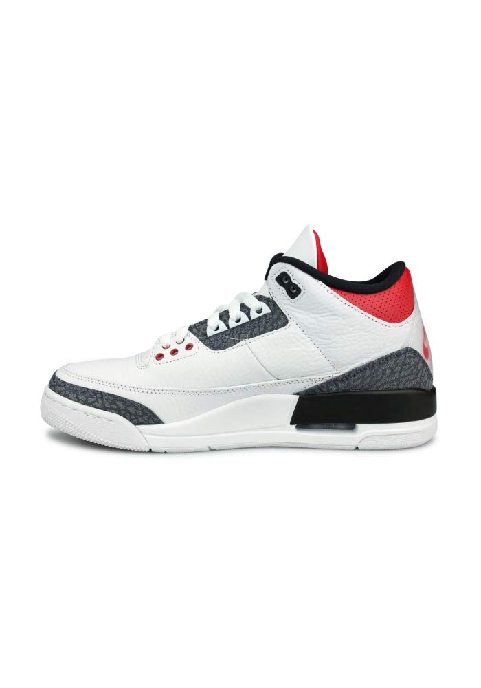 Jordan Men's Air Jordan 3 Retro SE DNM CZ6431-100 Fire Red Basketball Shoes Size 8.5 - Classic Sneakers for Streetwear, Basketball & Casual Wear