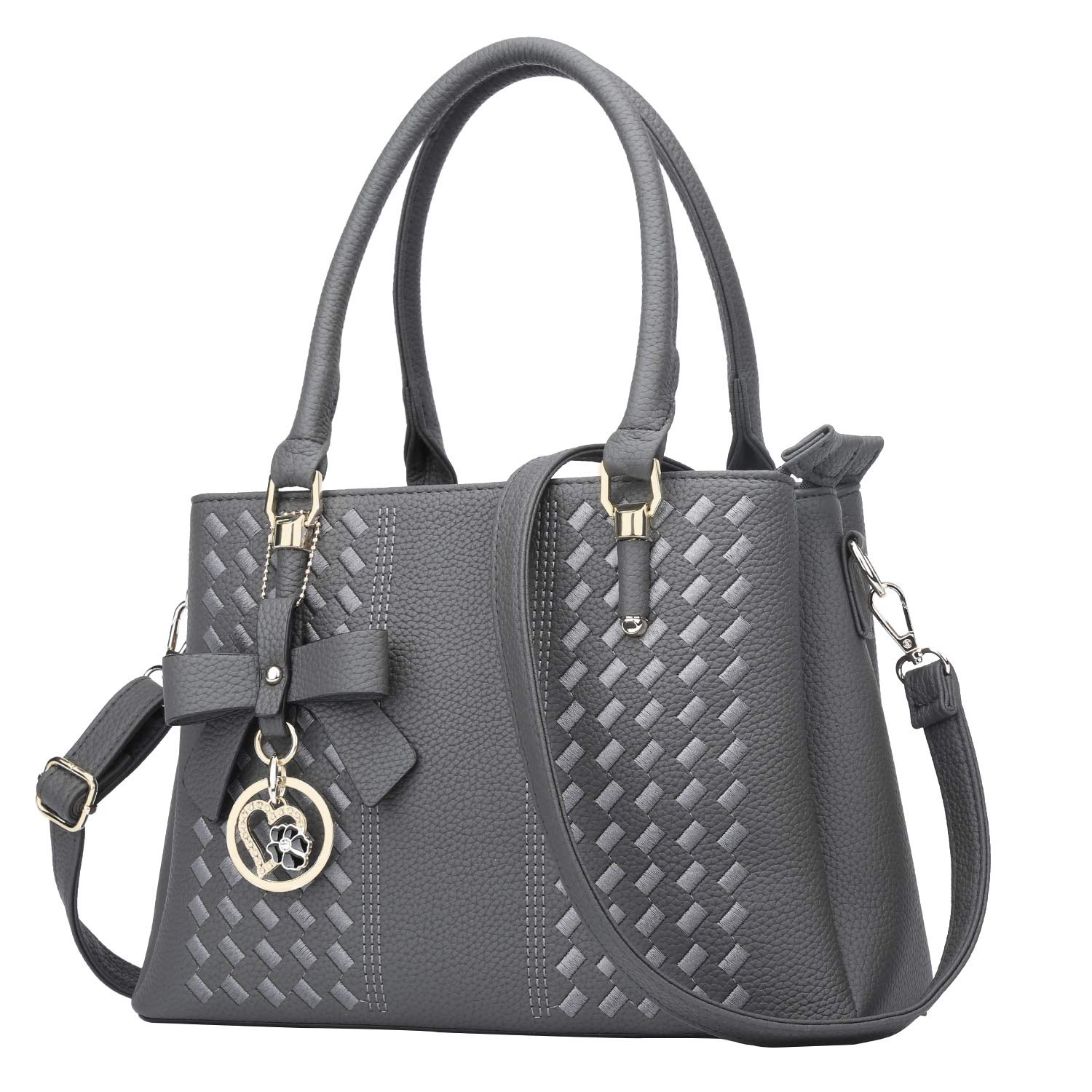 KKXIU Women's Leather Crossbody Bag with Zipper Pockets - Stylish Shoulder Satchel Purse for Work, Travel & Everyday Use