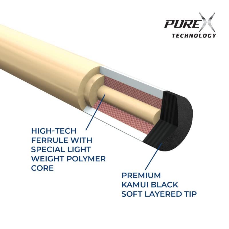 Premium HXT15 Pool Cue - Walnut-Stained Birds-Eye Maple with Black & White Diamond Inlays | Professional Billiard Stick for Tournament Play & Home Game Rooms
