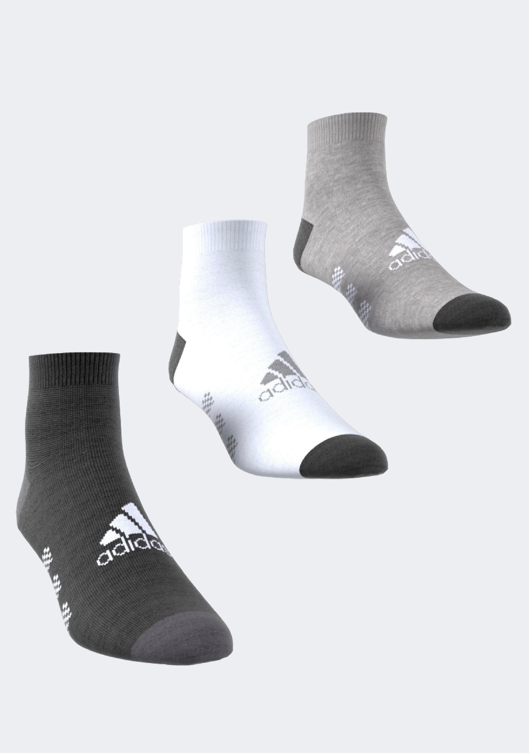 Adidas Kids' Ankle Socks 3 Pack - Breathable Cotton Athletic Socks for Boys & Girls - Perfect for School, Sports & Everyday Wear