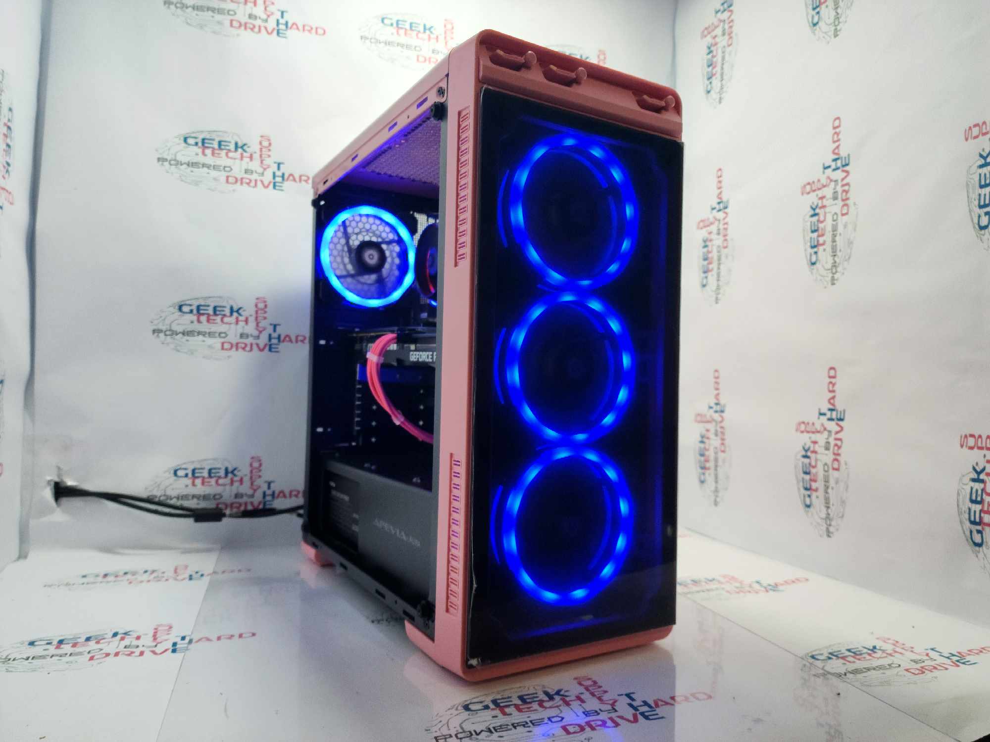 GTech Custom Gaming PC - Intel Core i5-12400, RTX 3060, 16GB DDR4, 1TB SSD, WiFi & Bluetooth, Pink - Perfect for Gaming, Streaming & Content Creation