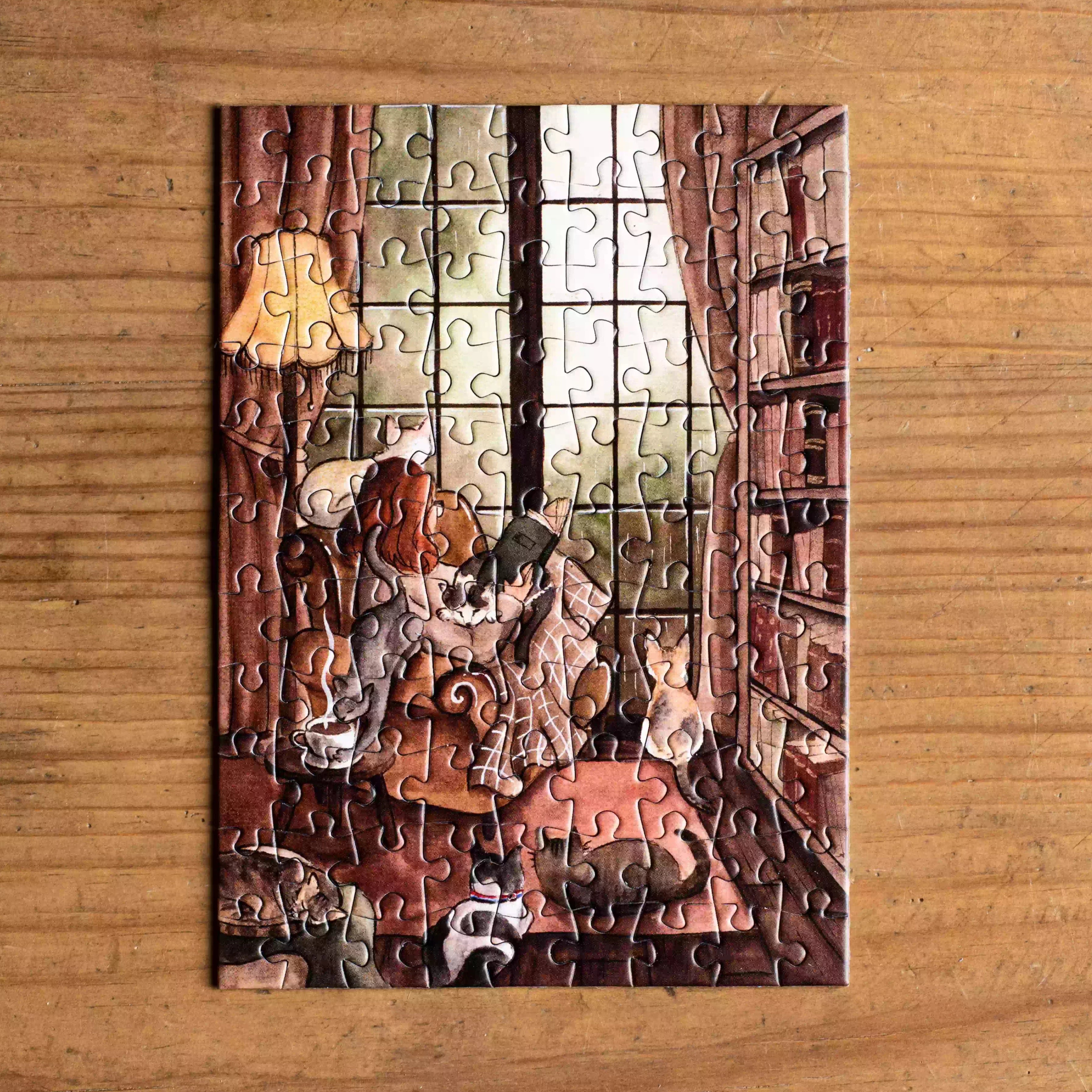 99 Piece Jigsaw Puzzle - Cats and Books Theme | Fun Family Activity, Educational Toy for Kids & Adults | Perfect for Relaxation, Classroom, or Party Games
