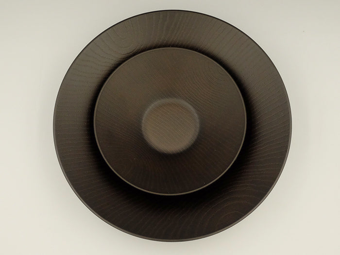 Eco-Friendly Small Wooden Patterned Outdoor Plate by Takenaka - Perfect for Picnics, Camping & Backyard Dining