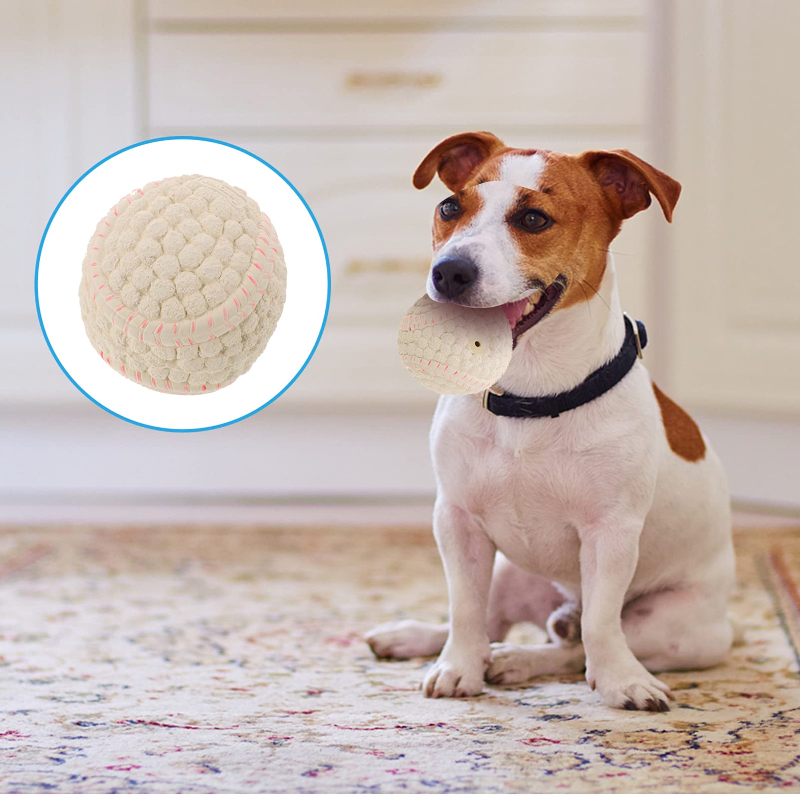 Balacoo Latex Squeaky Tennis Balls for Dogs - Durable Puppy Chew Toys for Fetch, Training & Outdoor Play - Fun Interactive Puzzle Molar Toys for Small & Large Dogs - Perfect for Backyard, Park & Beach Games