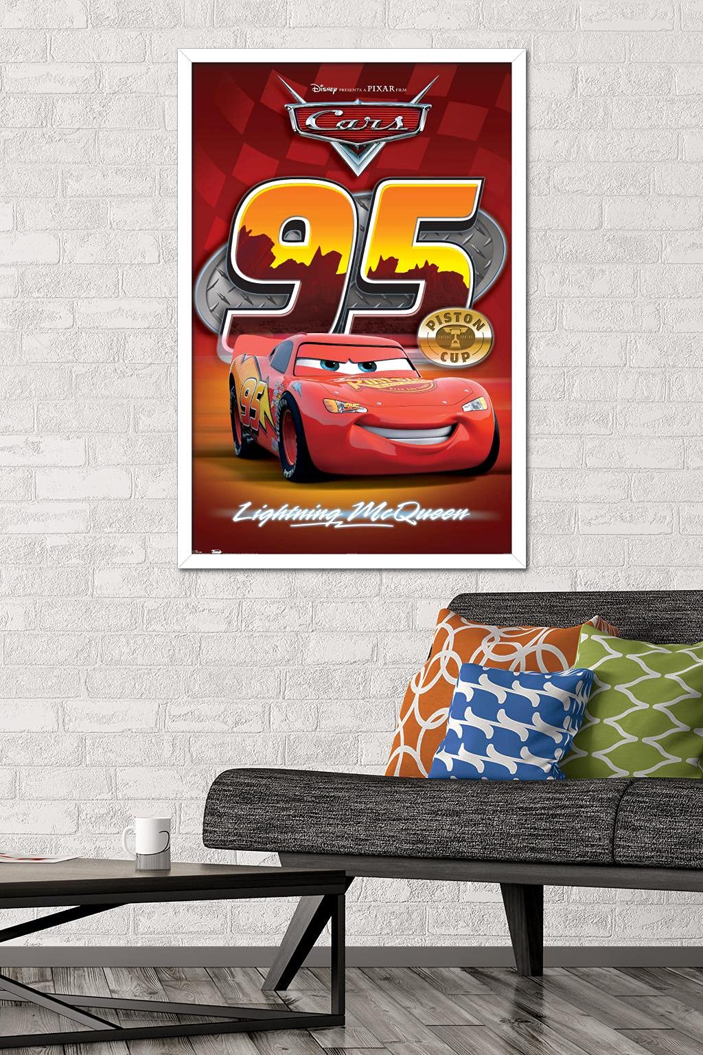 Disney Pixar Cars Lightning McQueen Wall Poster - 22.375