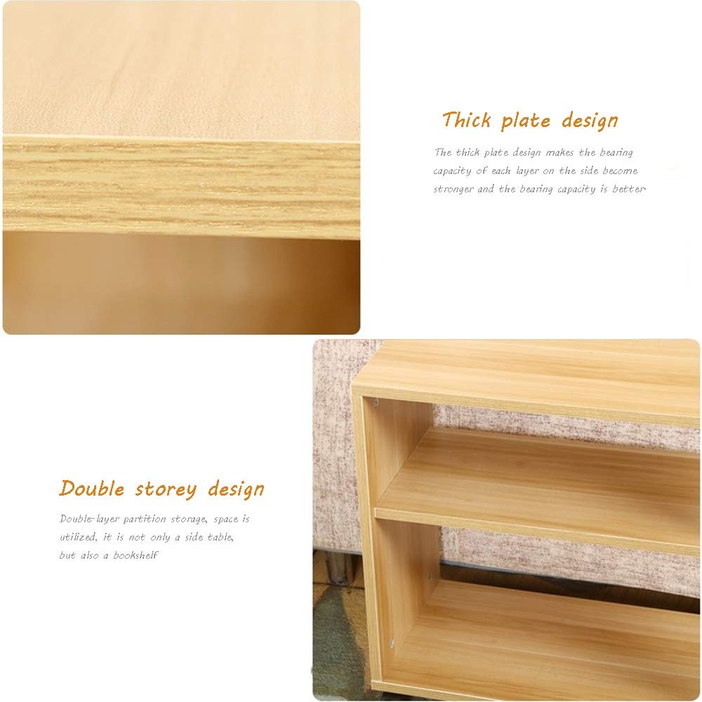 3-Tier Rolling Coffee Table with Casters - Solid Wood Mobile Side Table for Sofa, Bed & Small Apartments | Open Storage Shelf for Snacks, Books & Living Room Essentials (80x30x50cm)