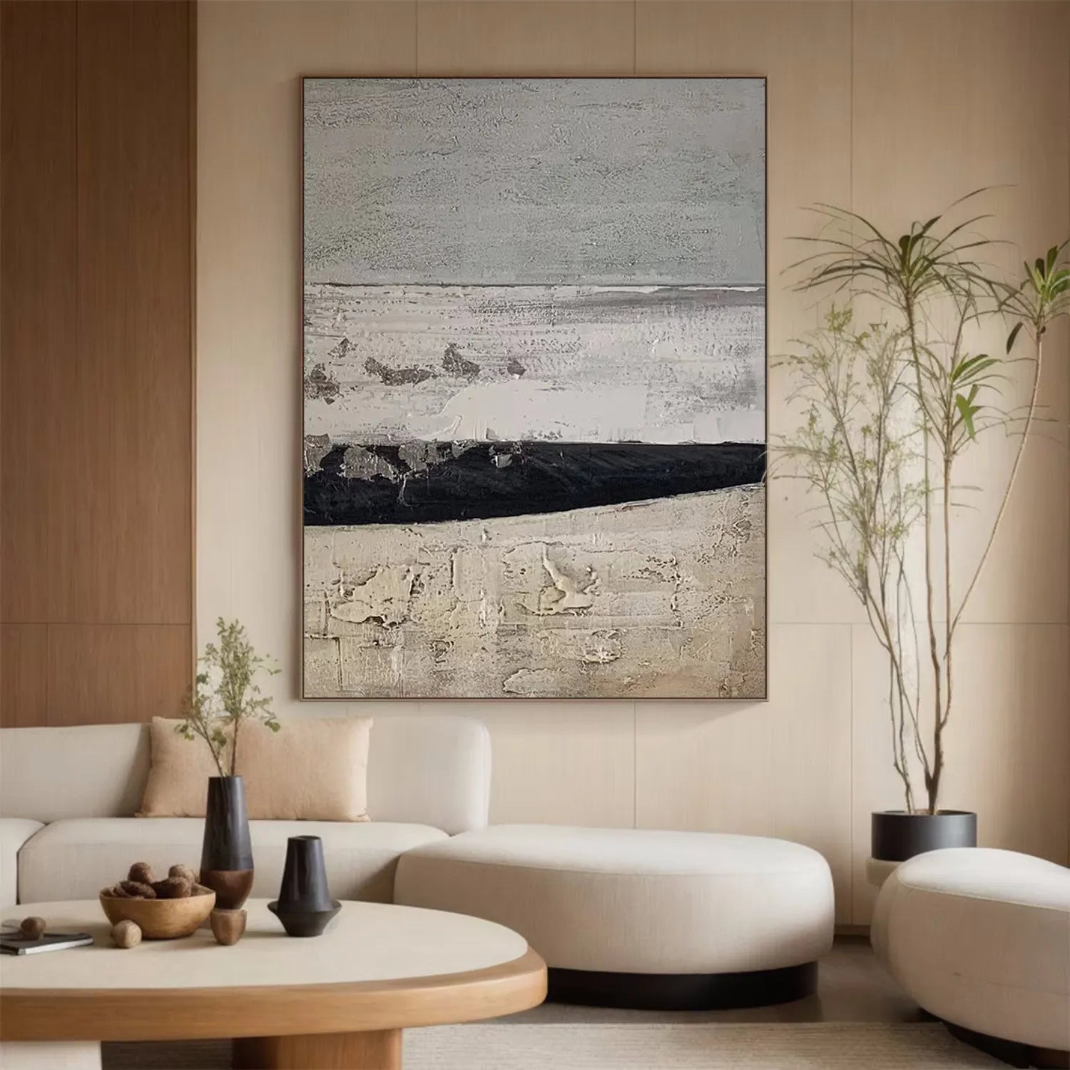 Abstract Painting #AB 147 - Modern Wall Art for Living Room, Bedroom & Office Decor | Large Canvas Artwork for Home & Office