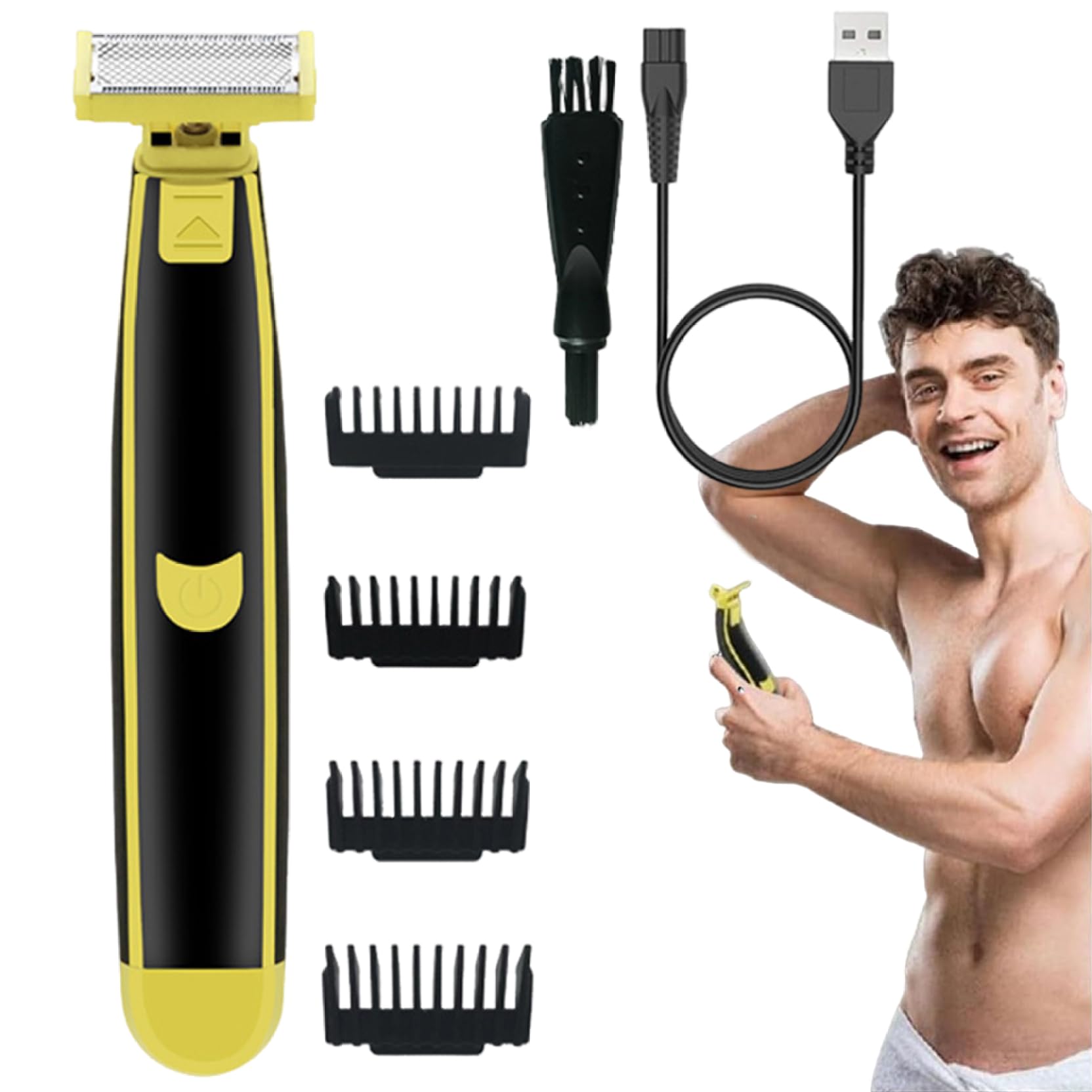 Electric Shaver for Women & Men - Wet & Dry Waterproof Beard Trimmer with Rotatable Head, USB Rechargeable 600mAh - Full Body & Facial Hair Removal for Legs, Arms, Bikini & Underarms - Perfect for Travel, Gym & Shower Use
